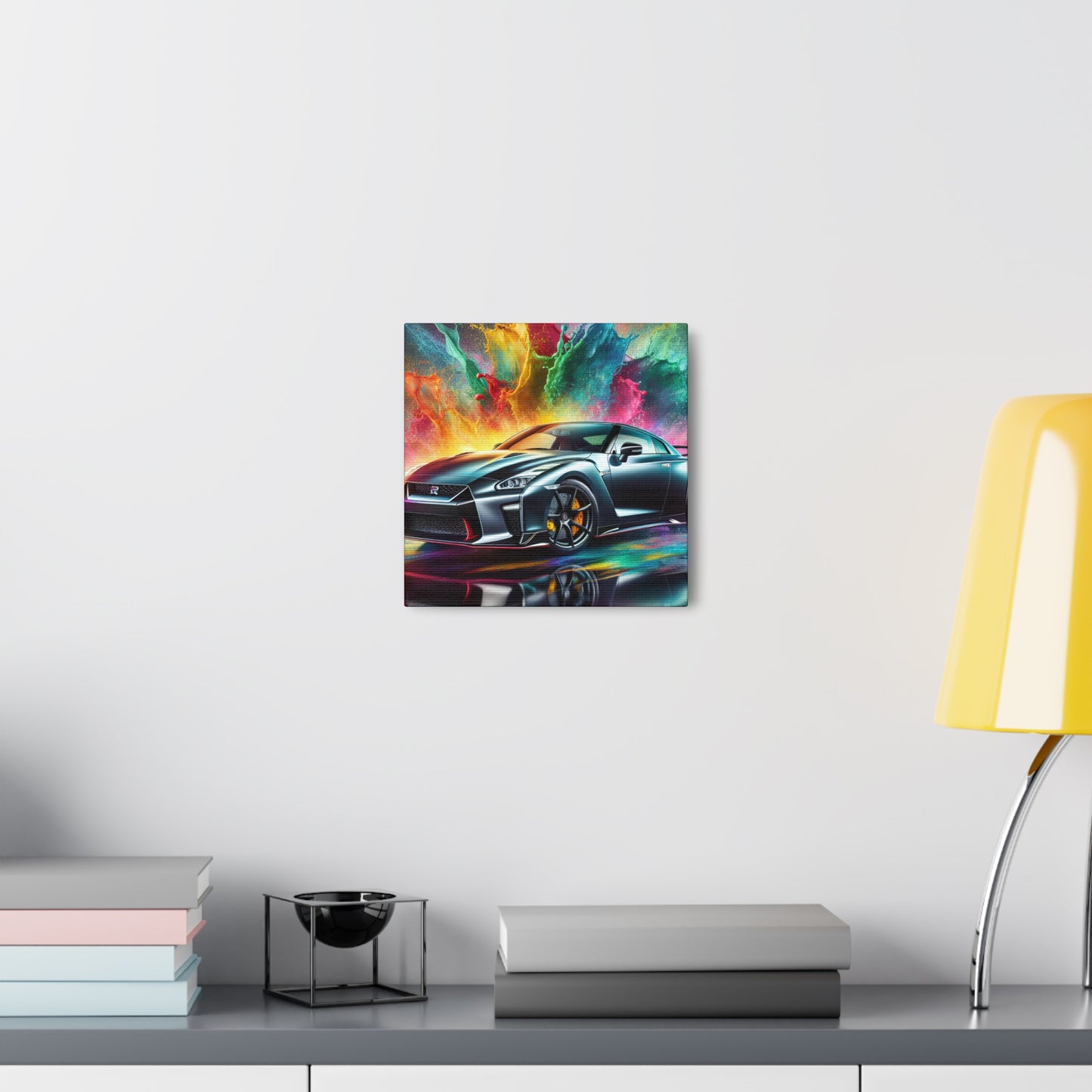 Premium Nissan GT-R Wall Art, Framed Canva, Large Car Print Paintings, Perfect Gift for Car Enthusiasts and Home Decor