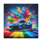 Luxurious Ferrari Art Canva, High Quality Wall Art, Detailed Car Painting, Home Decor, Man Cave Essential, Unique and Modern Design