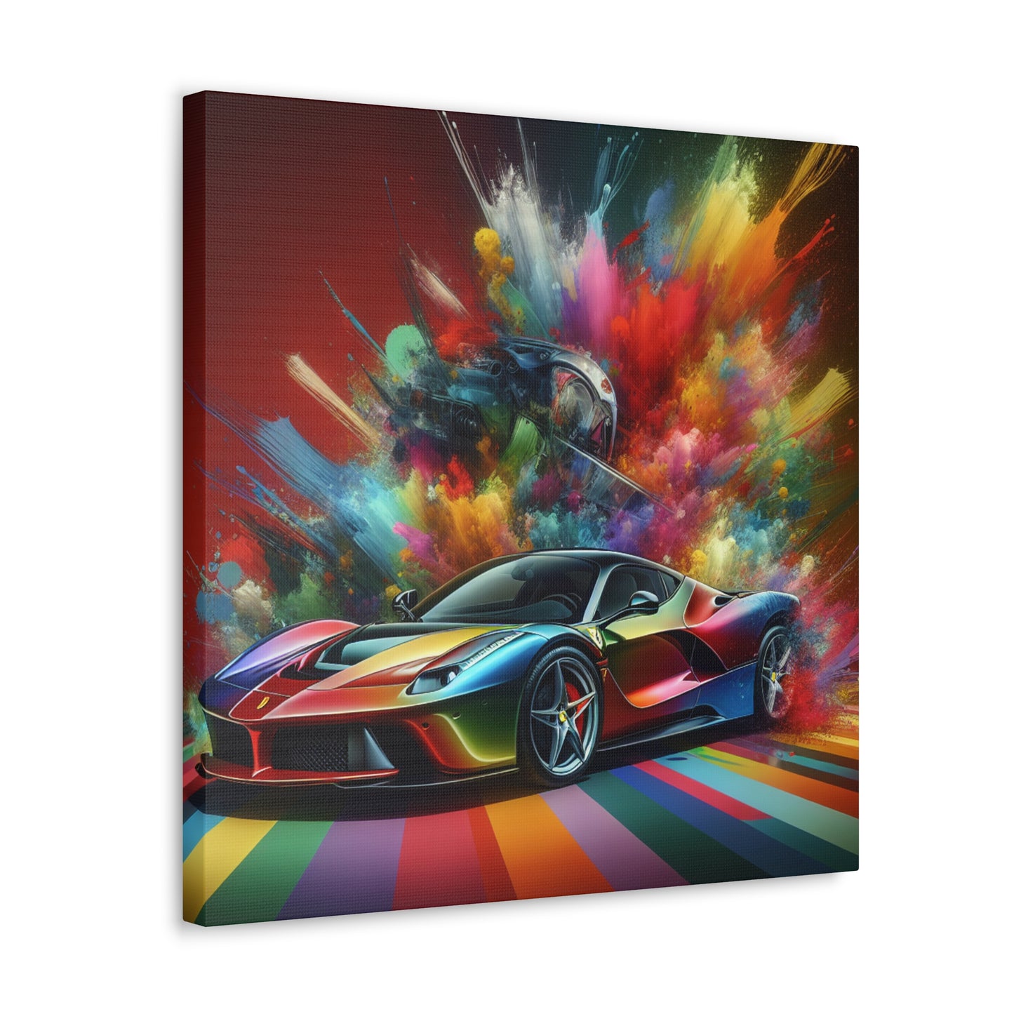 Ferrari Car Wall Art, Luxury Sports Car Canva Painting, Perfect Gift for Car Enthusiasts, Home and Office Decorative Piece, Collectible Artwork