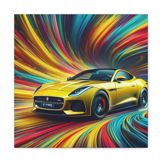 Jaguar F-Type Car Canva Painting, Wall Art Decor, Unique Motoring Gift, Garage Statement Piece, Modern Automotive Art, High Quality Print