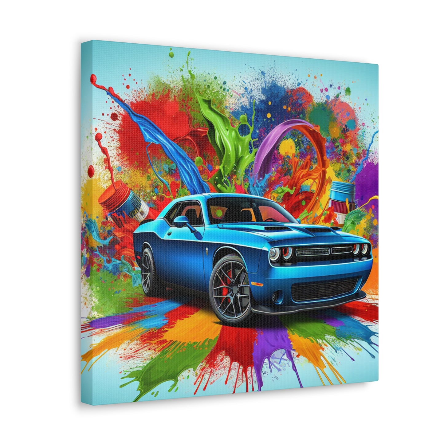 Dodge Challenger Wall Art, Car Canva Painting, Unique Home Decor, Automotive Art, Muscle Car Enthusiast Gift, Modern Bedroom Office Decor