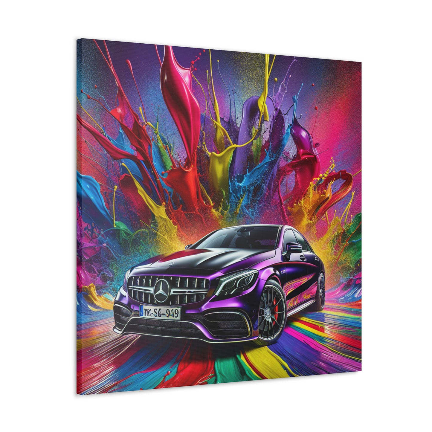 Mercedes AMG Wall Art Canva, Luxury Car Home Decor, Automotive Painting, High-Quality Print, Garage Decor, Car Enthusiast Gift