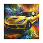 Chevrolet Corvette Wall Art Canva Painting - Perfect Gift for Car Lovers and Corvette Enthusiasts