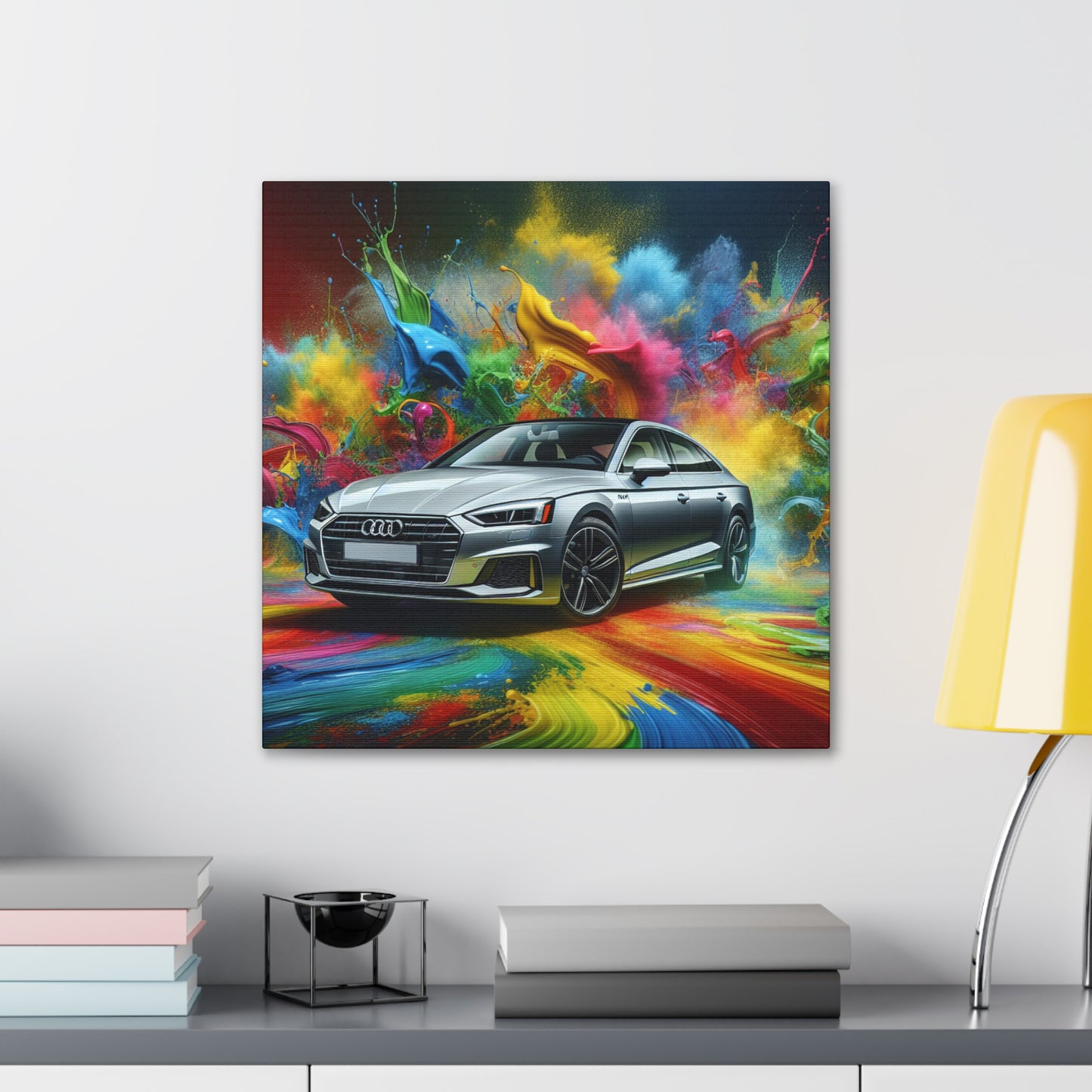 Audi A5 Car Canva Painting, Sports Car Wall Art, Luxury Vehicle Home Decor, Ideal Gift for Car Lovers, Auto Enthusiast Wall Decoration