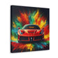 Ferrari Luxury Car Wall Art, Handmade Canvas Painting, Modern Home Decor, Unique Gift for Car Enthusiasts, Fine Art for Office and Garage