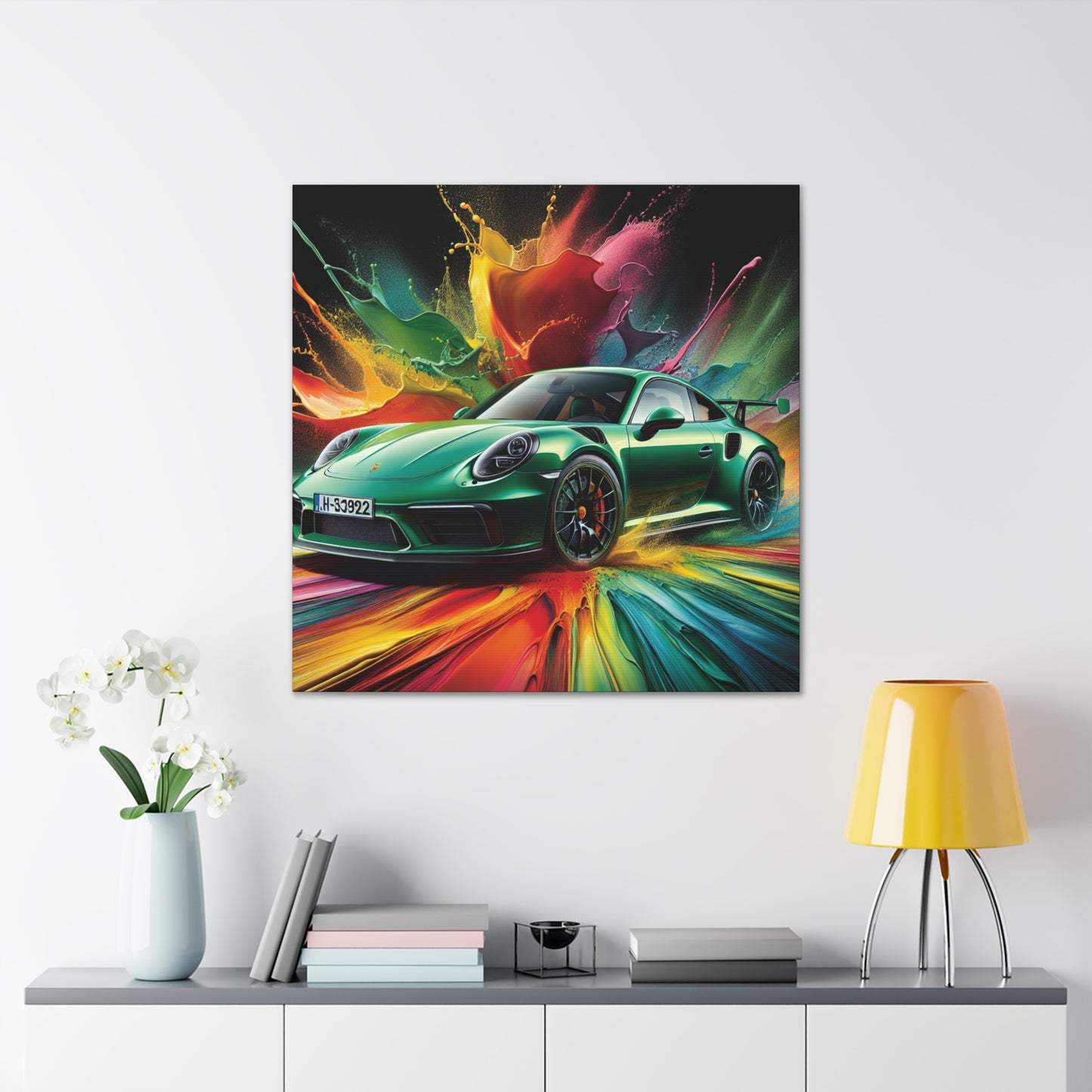 Porsche 911 Wall Art Canva Painting - Luxury Car Artwork, Home Decor, Perfect for Man Cave, Gift for Car Enthusiasts and Collectors