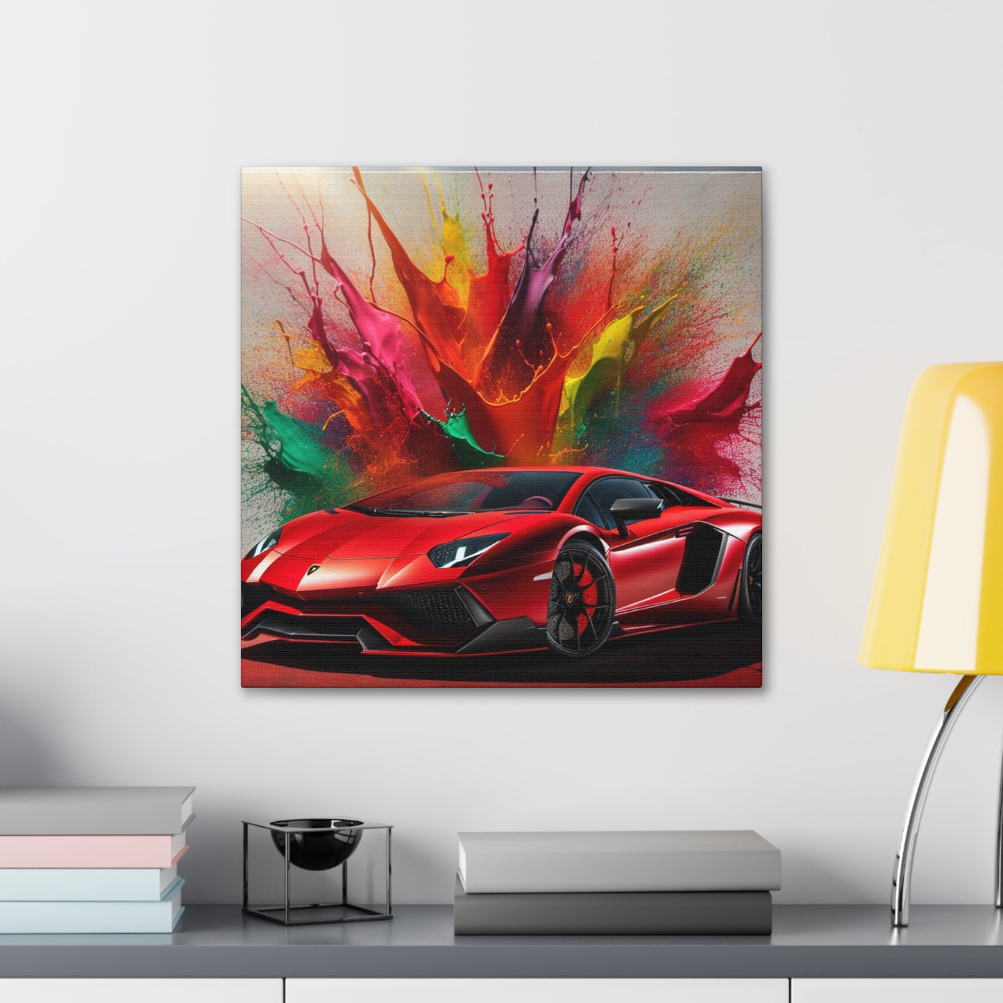 Lamborghini Aventador Wall Art - Modern Sports Car Canvas Print - Perfect for Garage Decor and Car Enthusiasts