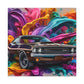 Dodge Challenger Wall Art, Car Canva Painting, Automotive Decor, Muscle Car Artwork, Classic Vehicle Illustration, Perfect for Man Cave, Garage or Office