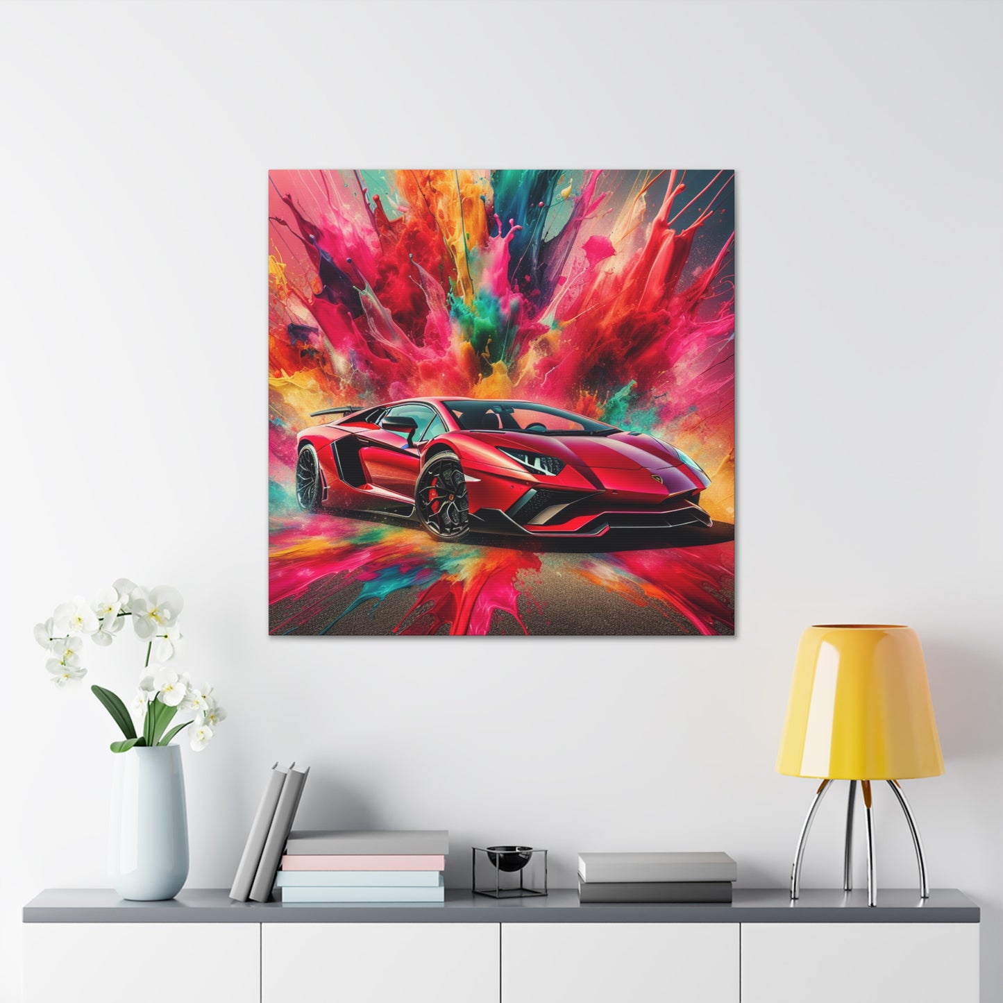 Lamborghini Aventador Wall Art, Car Enthusiast Gift, Luxury Auto Canva Painting, Home Decor, Office Artwork, Automotive Lover Present