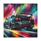 Nissan GT-R Canva, Handpainted Wall Art, Sports Car Enthusiast Gift, Home Decor, Premium Quality Canvas, Unique Artwork for Man Cave