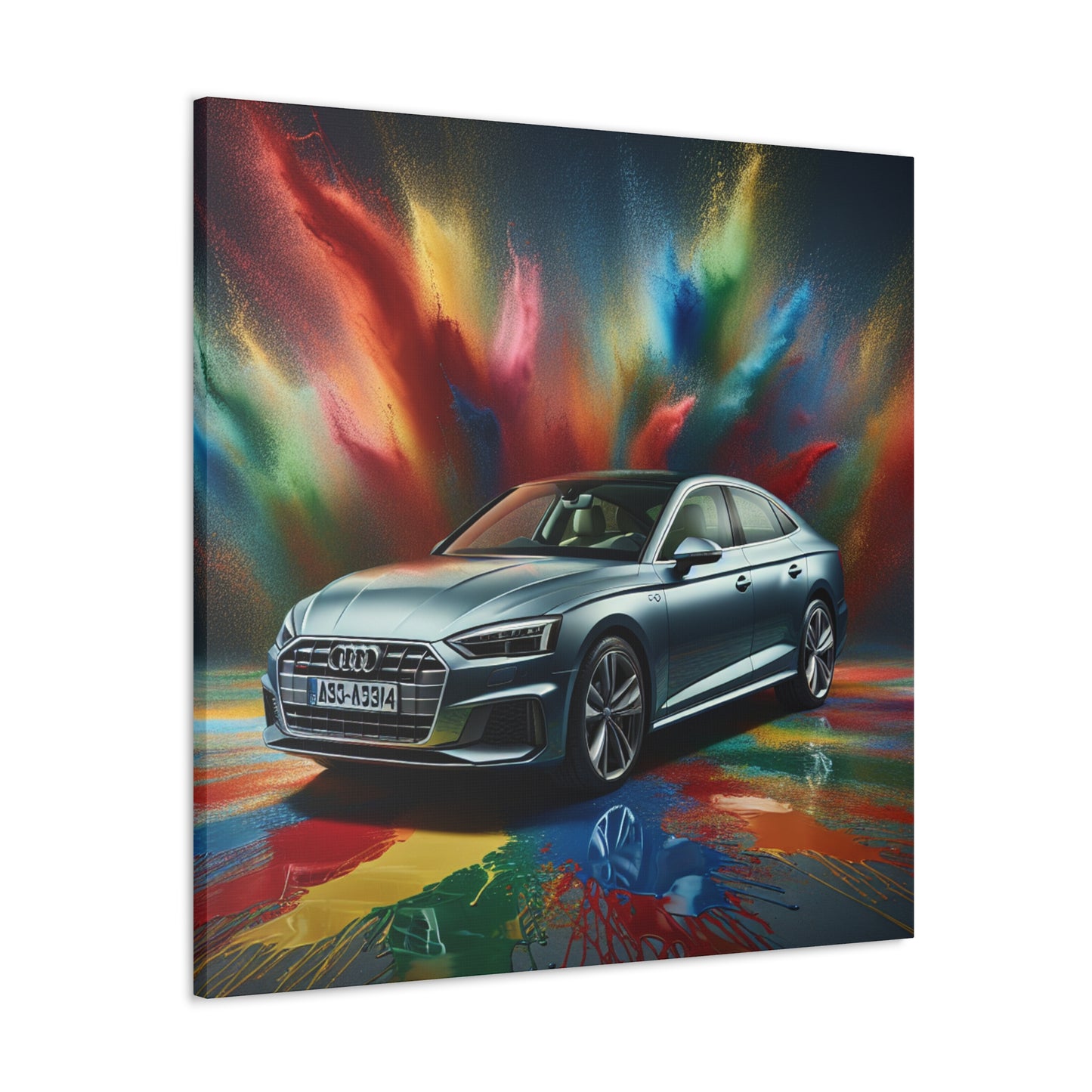 Audi A5 Wall Art Canva - Modern Home Decor, Office Décor, Luxury Sports Car Painting, Gift for Car Lovers and Enthusiasts