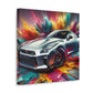 Nissan GT-R Canva Paintings, Sports Car Wall Art, Luxury Garage Decor, High Quality Modern Home and Office Canvas Artwork