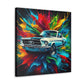 Ford Mustang Wall Art Canva Painting - Classic Car Decor, Muscle Car Artwork, Garage or Man Cave Decoration, Unique Car Lover Gift