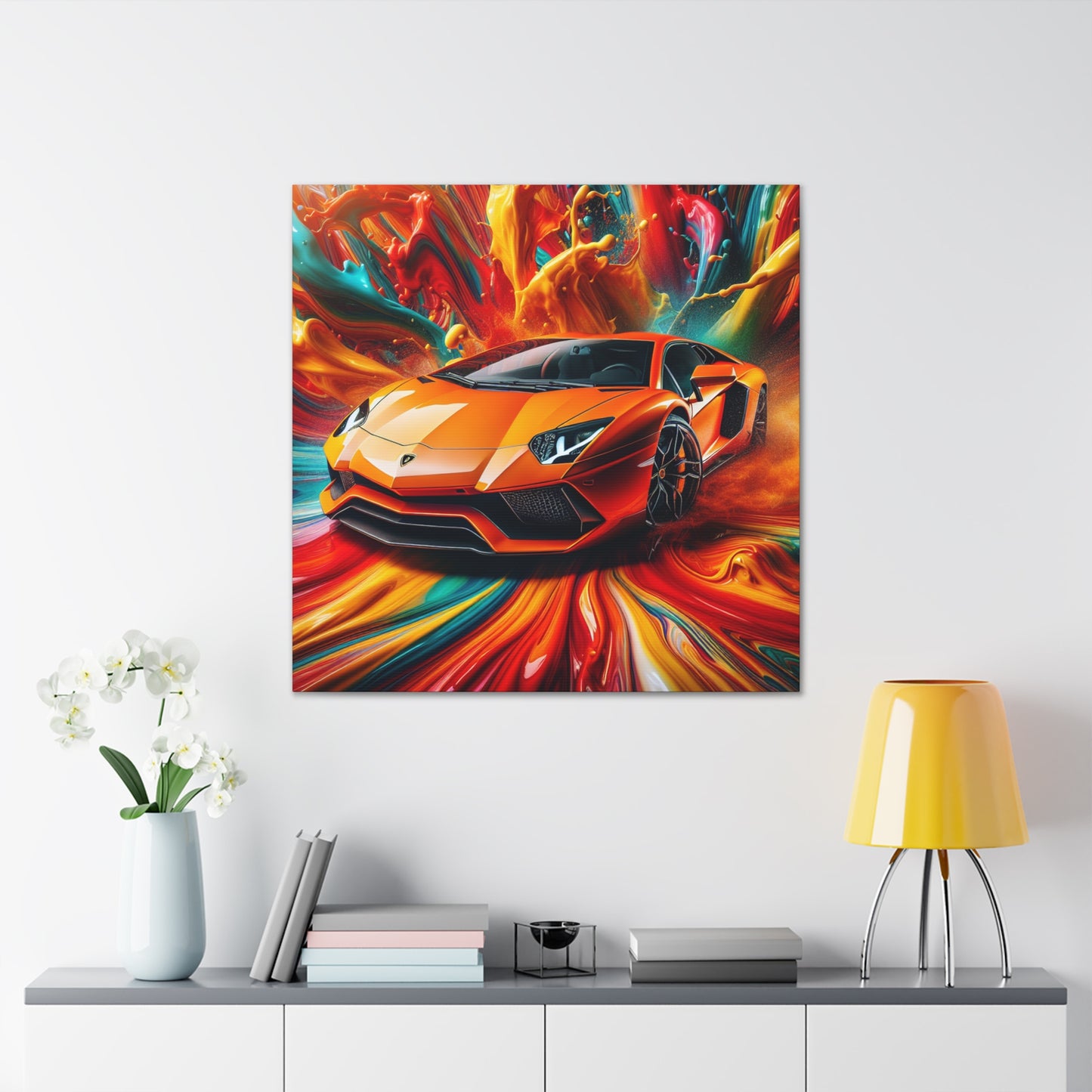 Lamborghini Aventador Wall Art, High-End Luxury Car Canva Painting, Home Decor, Perfect Gift for Car Enthusiasts and Collectors