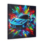 Ferrari Luxury Car Canva Painting, Handmade Sports Car Wall Art, Home Decor, Gift for Car Lovers, Men's Room, Garage Decor, Office Artwork