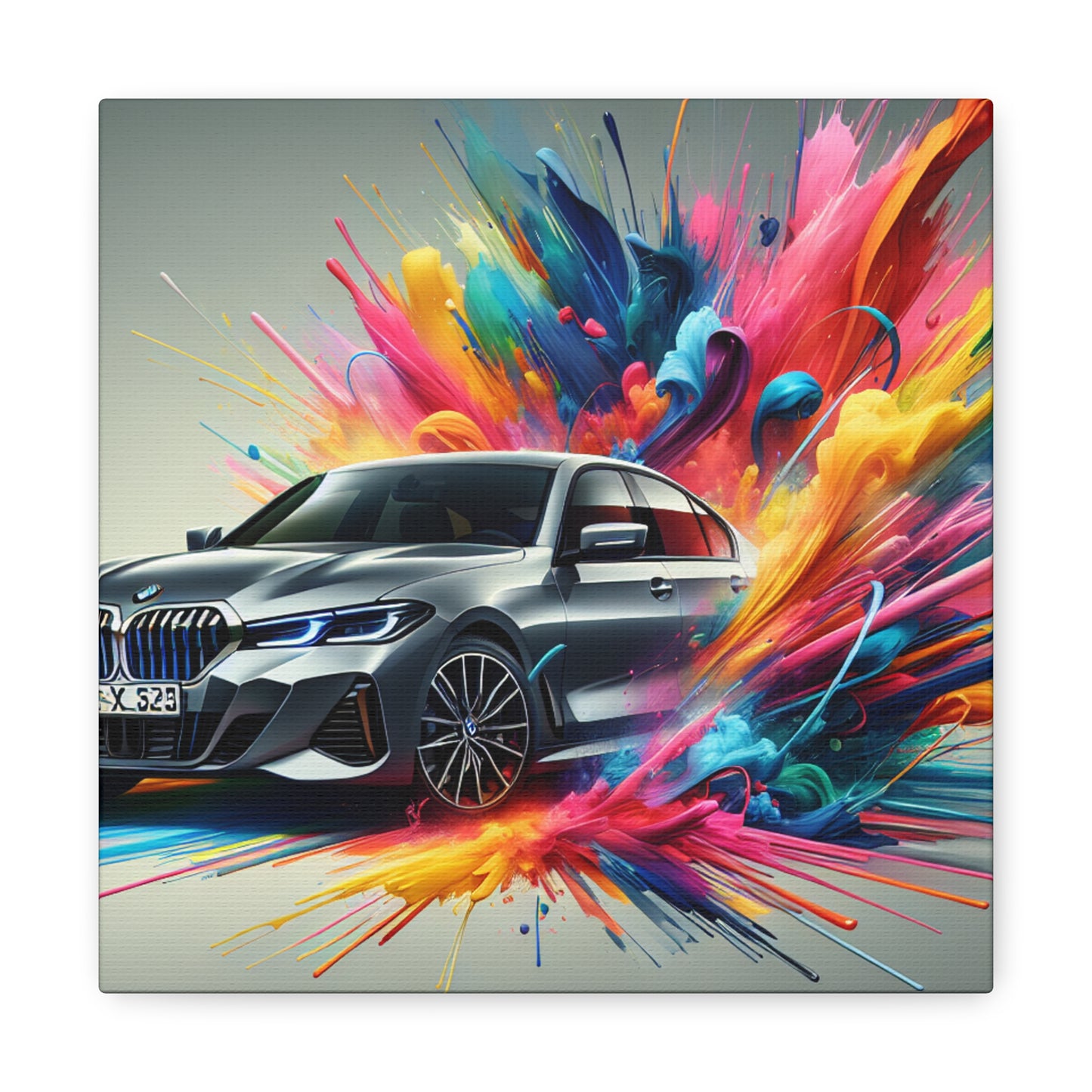 Luxury BMW Wall Art Canva Painting – Classic Car Artwork, Home Decor, Perfect Gift for BMW Lovers, Garage Decor, Handmade Canva Print