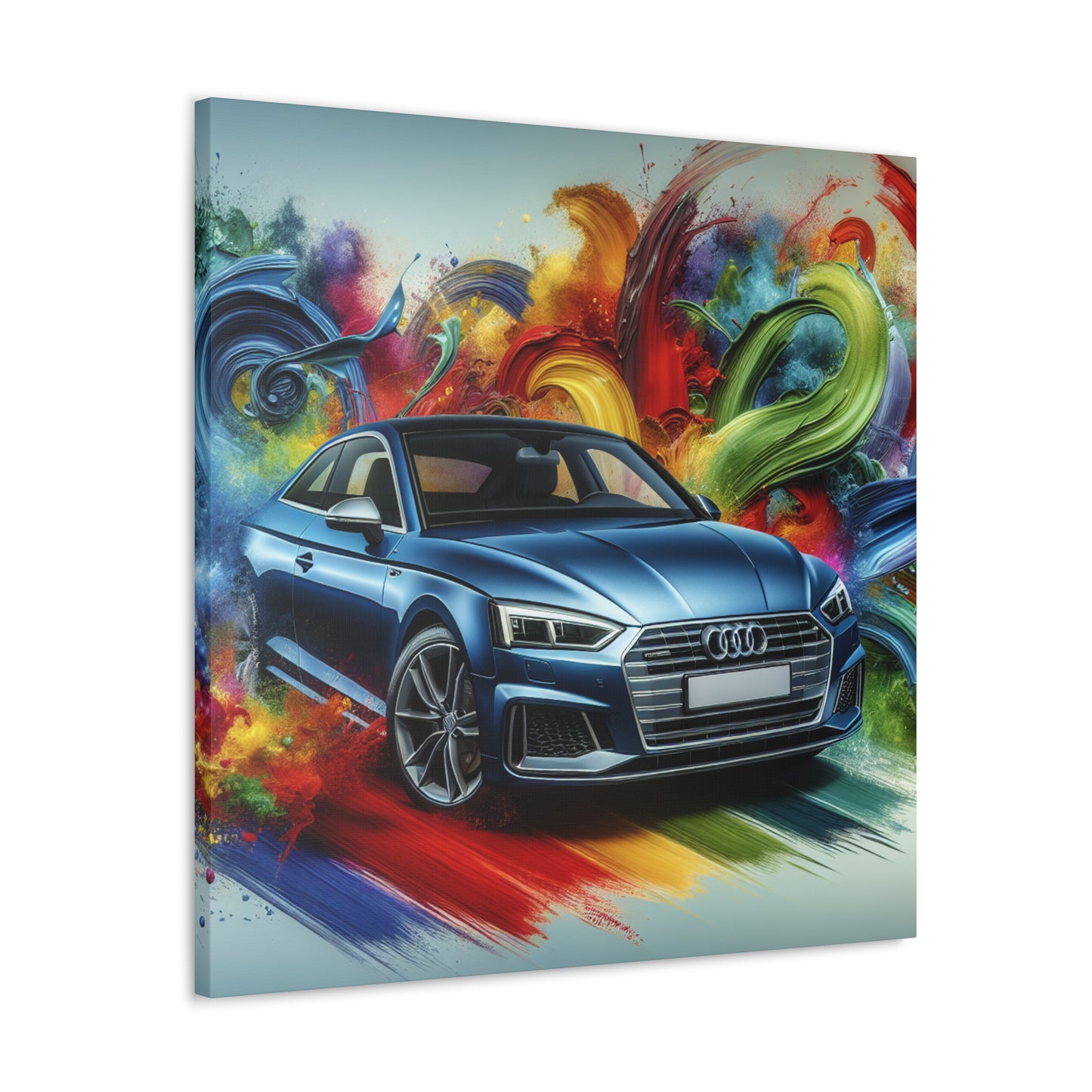 Audi A5 Wall Art, Car Enthusiast Gift, Hand-Painted Canva, Automotive Decor, Car Artwork, Man Cave Decor, Luxury Auto Prints, Sports Car Art