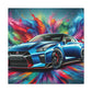 Nissan GT-R Car Wall Art Canva - Sports Car Lovers Decor, Hand Painted Modern Painting, Perfect Gift for Car Aficionados