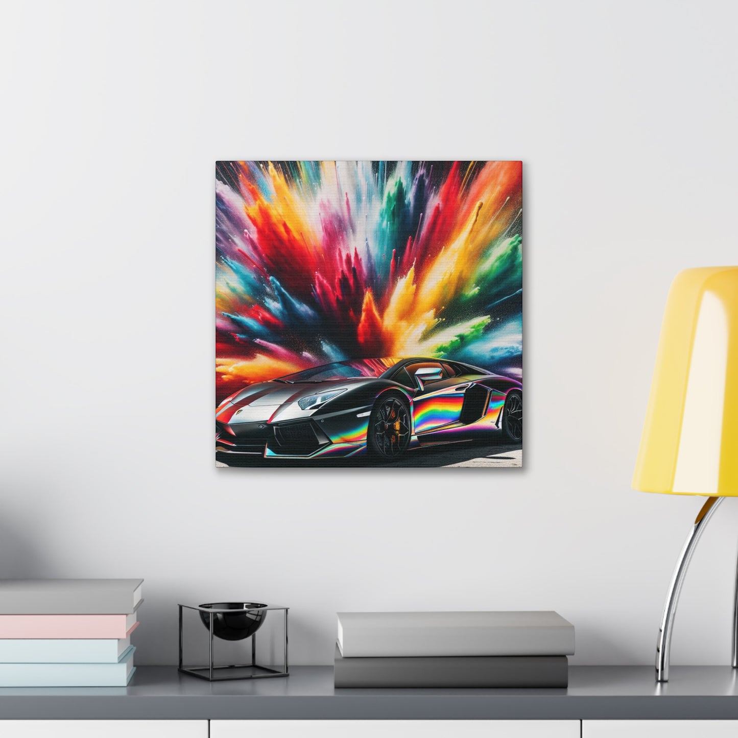 Lamborghini Aventador Canva Painting, Large Wall Art, Luxury Car Artwork, Modern Home Decor, Unique Gift for Car Lovers and Enthusiasts