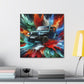 Jeep Wrangler Wall Art - Canva Painting, Car Artwork, Off-Road Vehicle Decor, Vintage Style Gift for Jeep Enthusiasts and Home Decoration