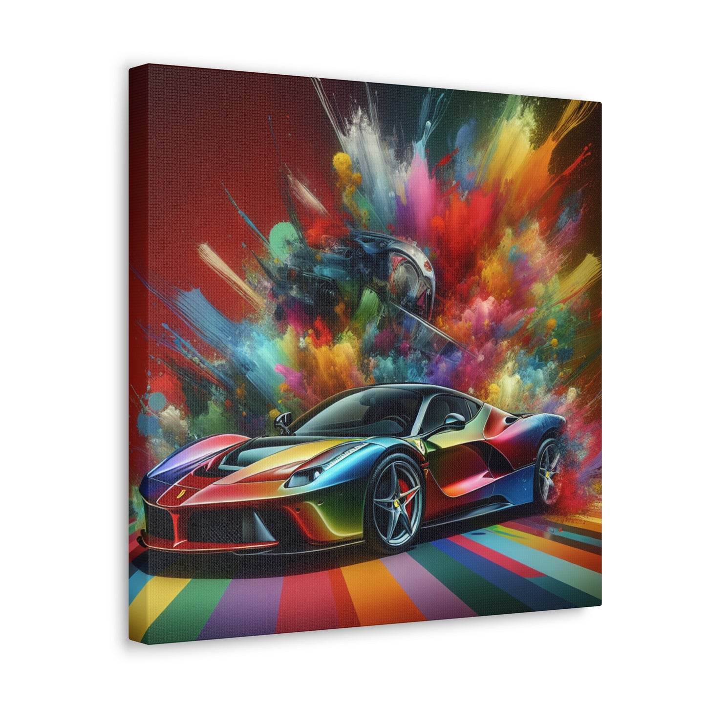 Ferrari Car Wall Art, Luxury Sports Car Canva Painting, Perfect Gift for Car Enthusiasts, Home and Office Decorative Piece, Collectible Artwork