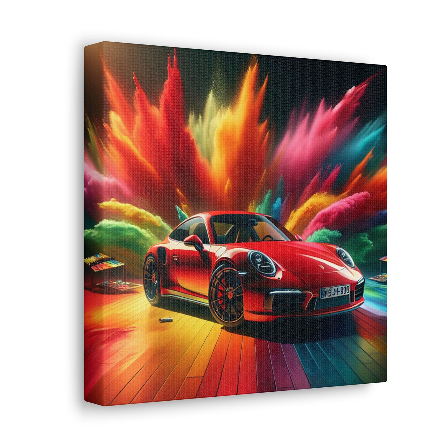 Classic Porsche 911 Artwork, Premium Car Canva Painting, Unique Gift for Car Lovers, Garage Decor