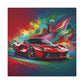 Ferrari Luxury Sports Car Canva Painting, Handcrafted Wall Decor, Unique Gift for Car Lovers, High-Quality Print Art for Home or Office