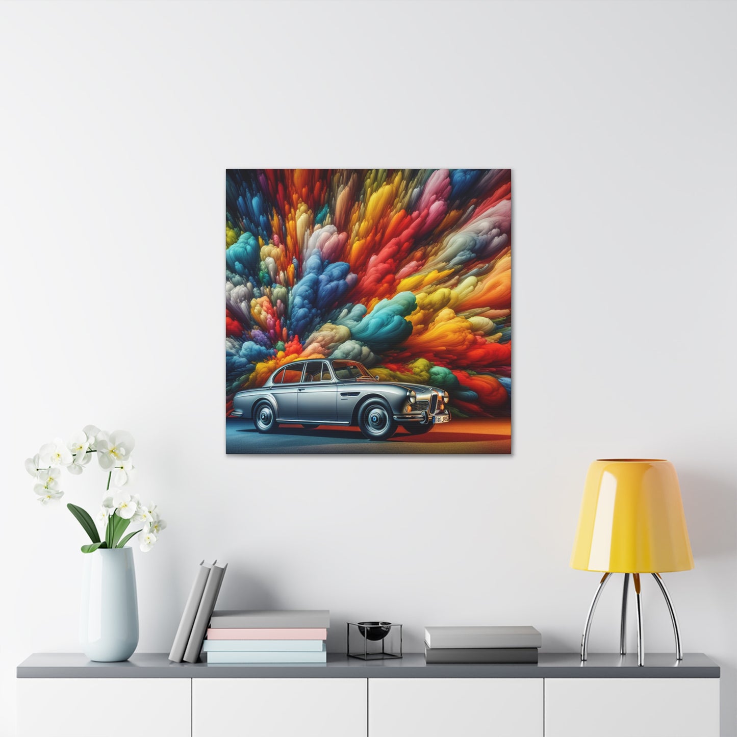 BMW Car Canva Painting, Wall Art Decor, Handmade Car Enthusiast Gift, Automobile Artwork, Luxury Car Design, Home and Office Decorative Print