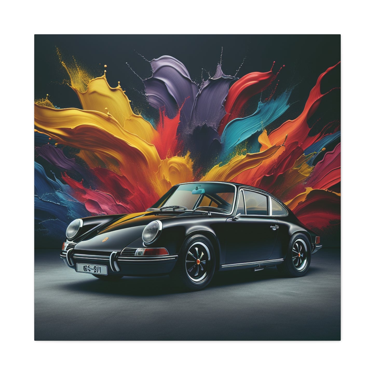 Porsche 911 Canva Painting - Luxury Handmade Art, Wall Decor for Car Enthusiasts, Home and Office Decoration, Perfect Gift Idea