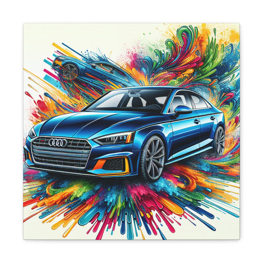 Audi A5 Canva Artwork, Wall Decor, Modern Car Painting, Luxury Vehicle Art, Perfect Gift, Auto Enthusiast, Home Decoration, Canva Poster