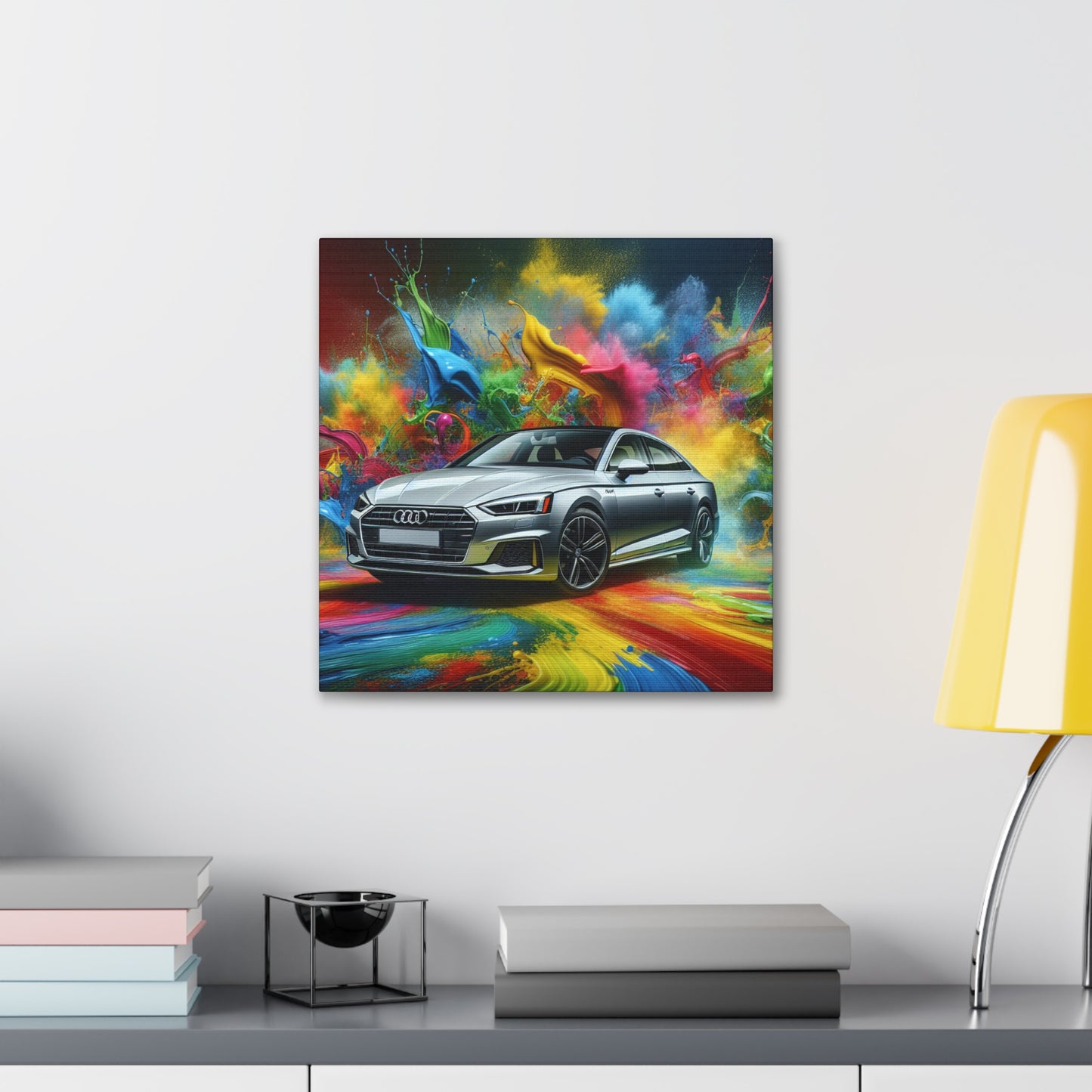 Audi A5 Car Canva Painting, Sports Car Wall Art, Luxury Vehicle Home Decor, Ideal Gift for Car Lovers, Auto Enthusiast Wall Decoration