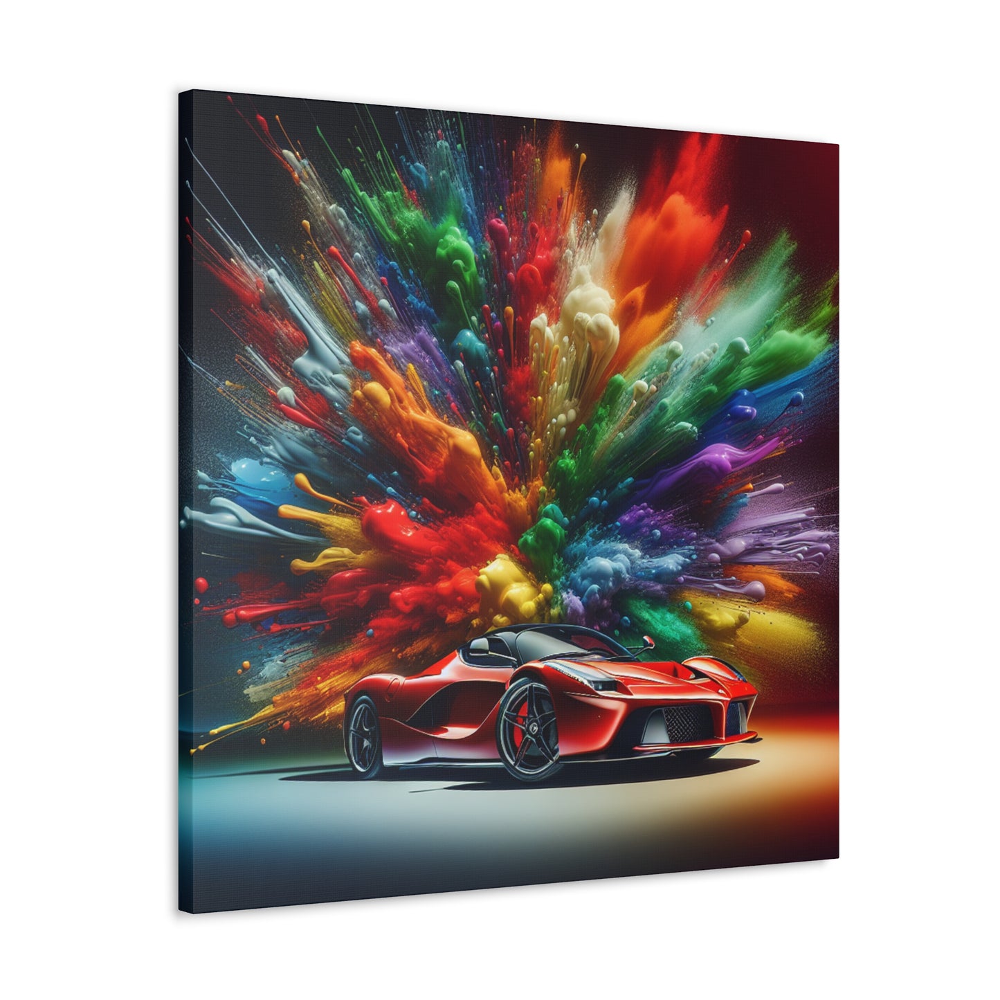 Ferrari Enthusiast Canva Art - Luxury Car Wall Decor - High-Quality Print, Hand-Painted Inspired for Living Room, Man Cave, Game Room