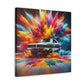 Vintage Dodge Charger Wall Art, High-Quality Car Canva Painting, Perfect for Garage Decor and Car Enthusiast Gifts