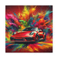 Porsche 911 Car Canva Painting, Hand Painted Wall Art, Luxury Sports Car Home Decor, Unique Gift for Car Enthusiasts and Porsche Lovers