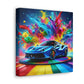 Luxurious Ferrari Art Canva, High Quality Wall Art, Detailed Car Painting, Home Decor, Man Cave Essential, Unique and Modern Design