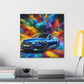 Audi A5 Mountain Landscape Print, Large Size Car Canva Painting, Living Room Wall Art Home Decor