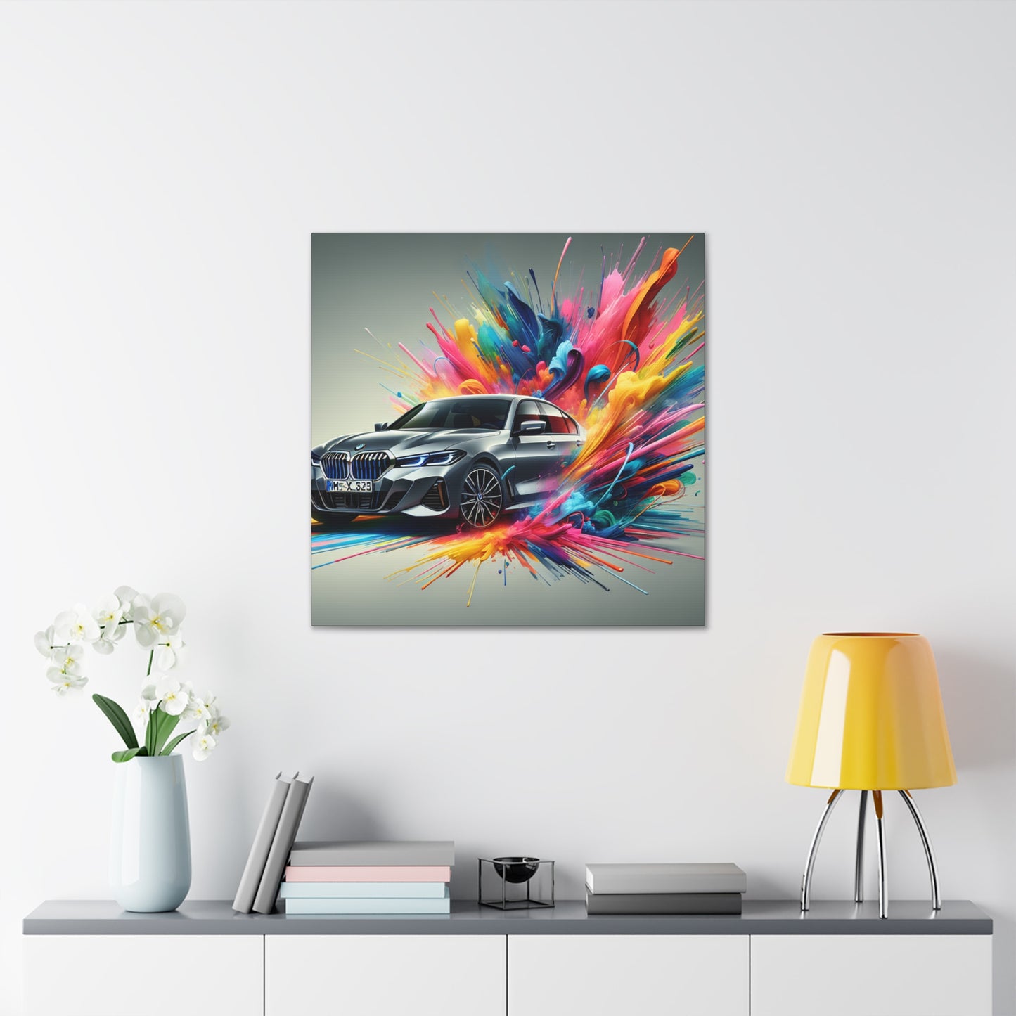 Luxury BMW Wall Art Canva Painting – Classic Car Artwork, Home Decor, Perfect Gift for BMW Lovers, Garage Decor, Handmade Canva Print