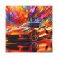 Chevrolet Corvette Wall Art, Luxury Sports Car Canva Painting, Home Decor, Gift for Car Enthusiasts, High Quality Artwork