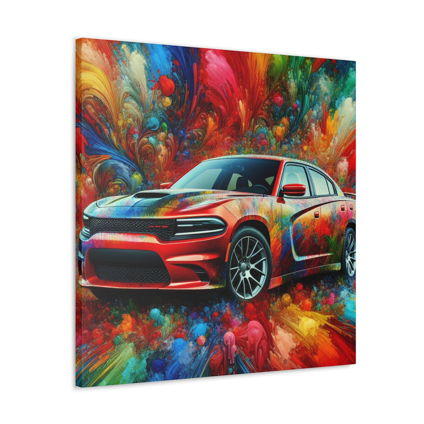 Dodge Charger Wall Art, Car Canva Painting, Automotive Decor, Classic Car Print, Unique Gift for Car Lovers, Garage and Man Cave Addition