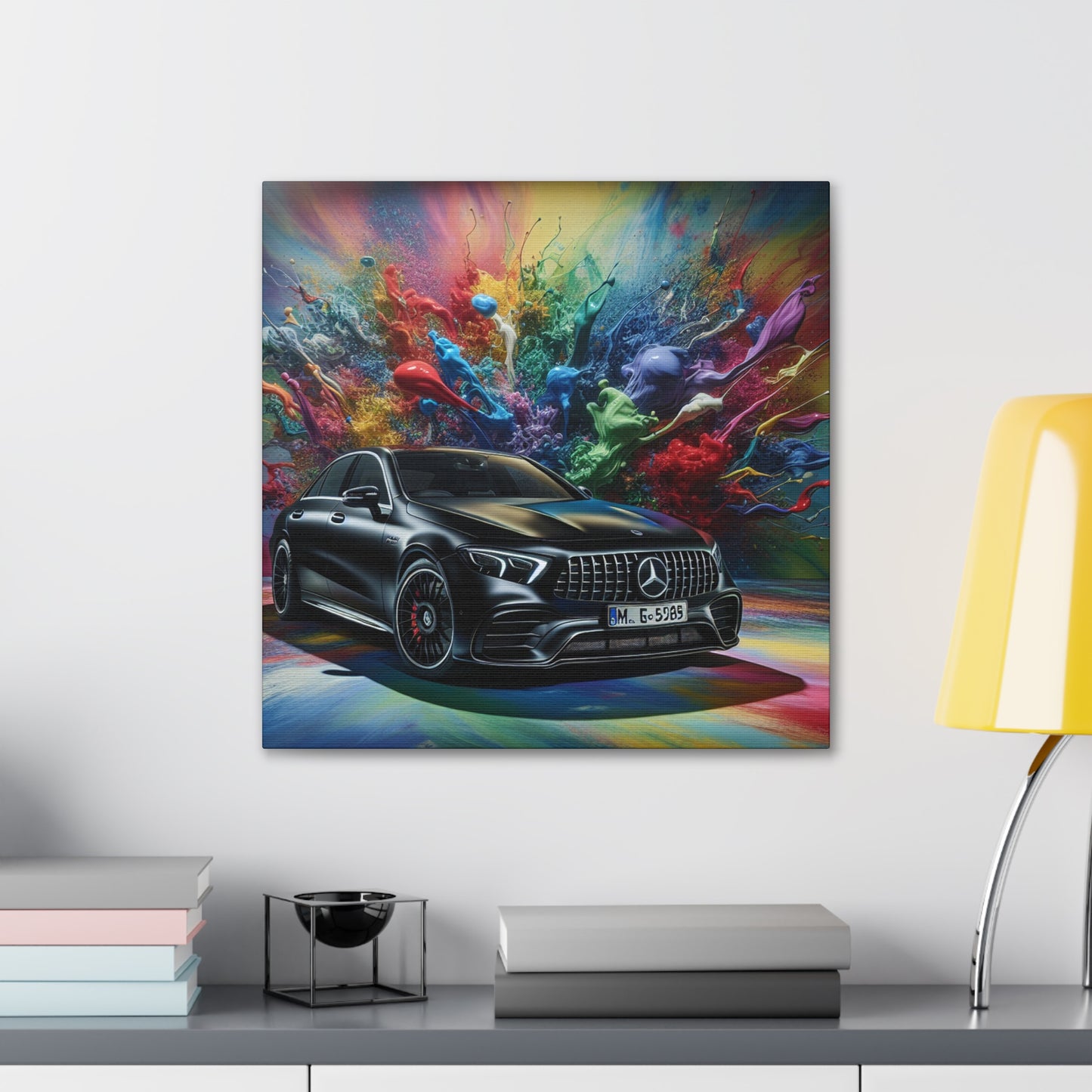 Mercedes AMG Wall Art - Luxury Car Canva Painting, Garage Decor, Home Office Artwork, Auto Enthusiast Gift, Racing Car Print