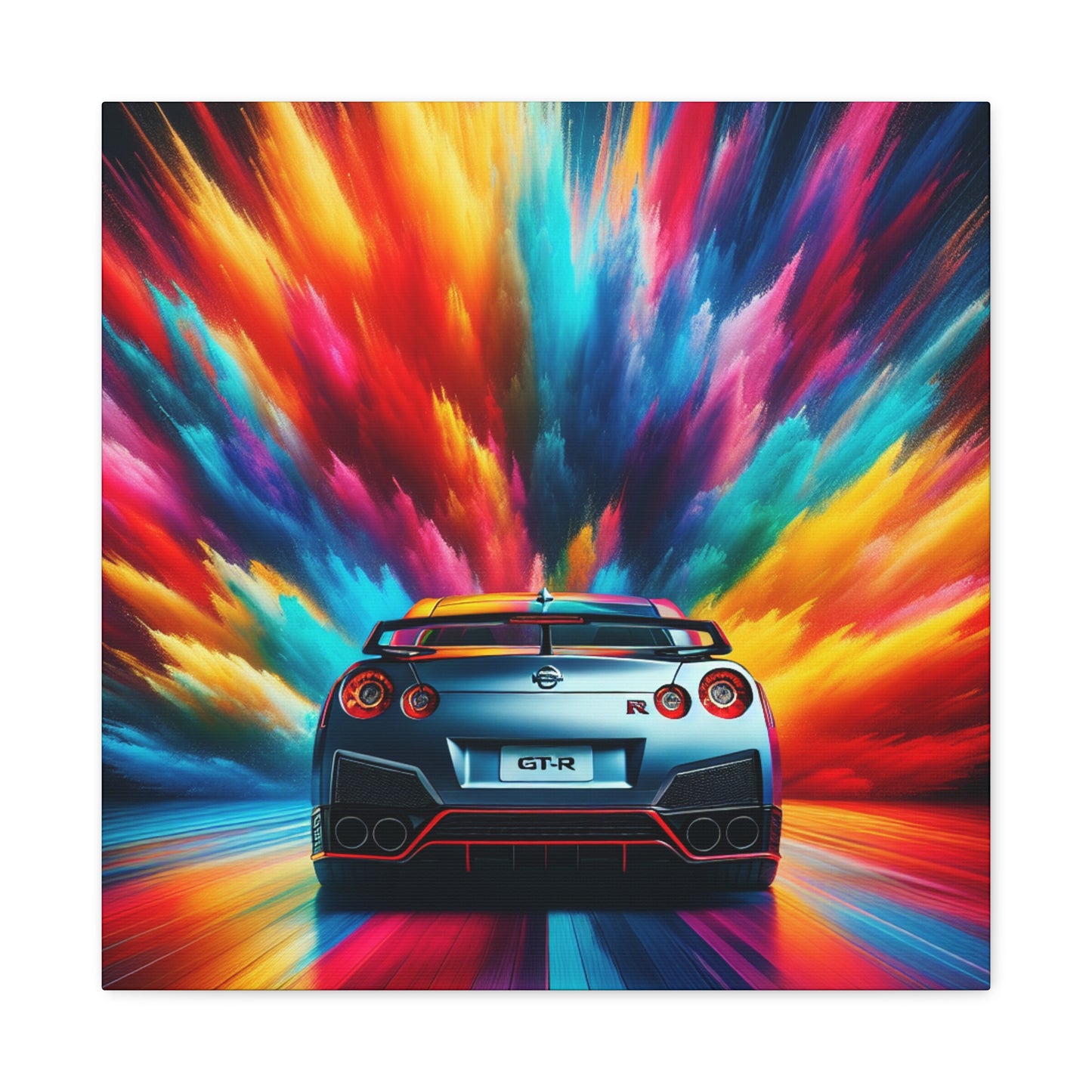 Nissan GT-R Car Canva Painting, Enthusiast Art, Home Decor Wall Hangings, Automotive Large Print, Garage and Man Cave Nostalgic Must-Have