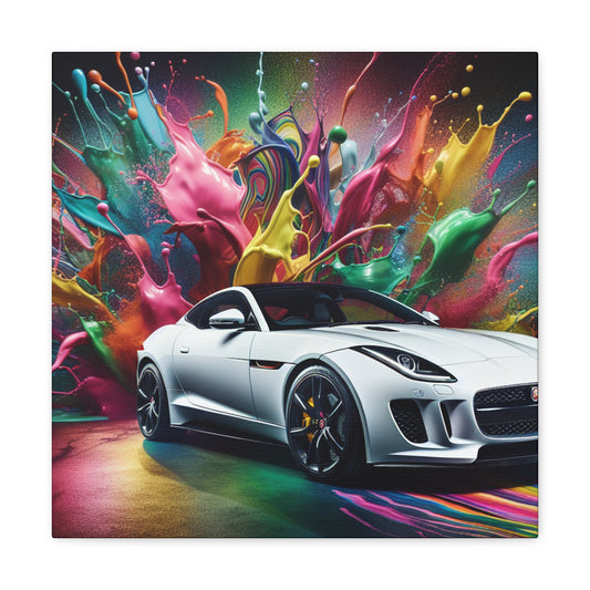 Modern Jaguar F-Type Canva Painting, Perfect Home Decor, Wall Art, Luxury Car Enthusiast Gift, Unique Living Room and Office Decoration