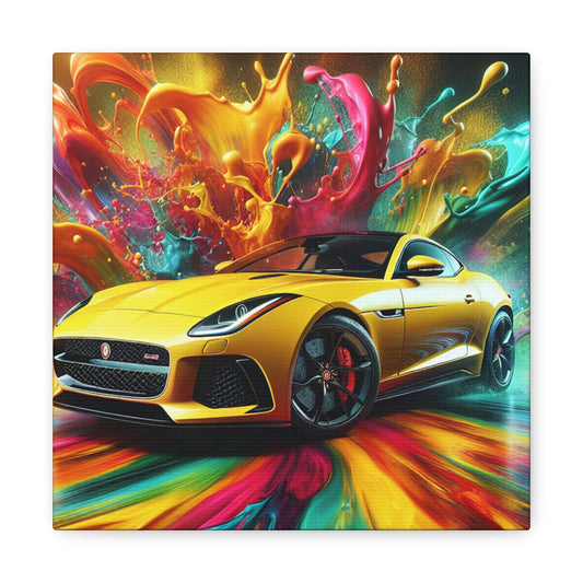 Jaguar F-Type Canva Artwork, Modern Home Decor, Wall Paintings, Car Themed Prints, Perfect Gift for Auto Enthusiasts and Collectors