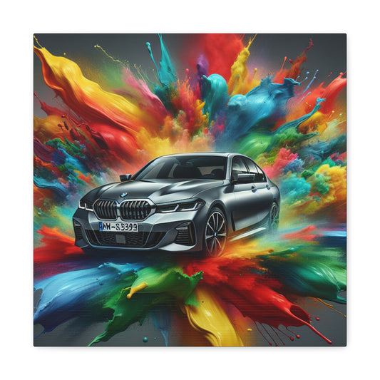 BMW Car Wall Art, Luxury Vehicle Canva Painting, Home Office Decor, Gift for Car Enthusiasts and BMW Lovers, Modern Artwork for Interiors