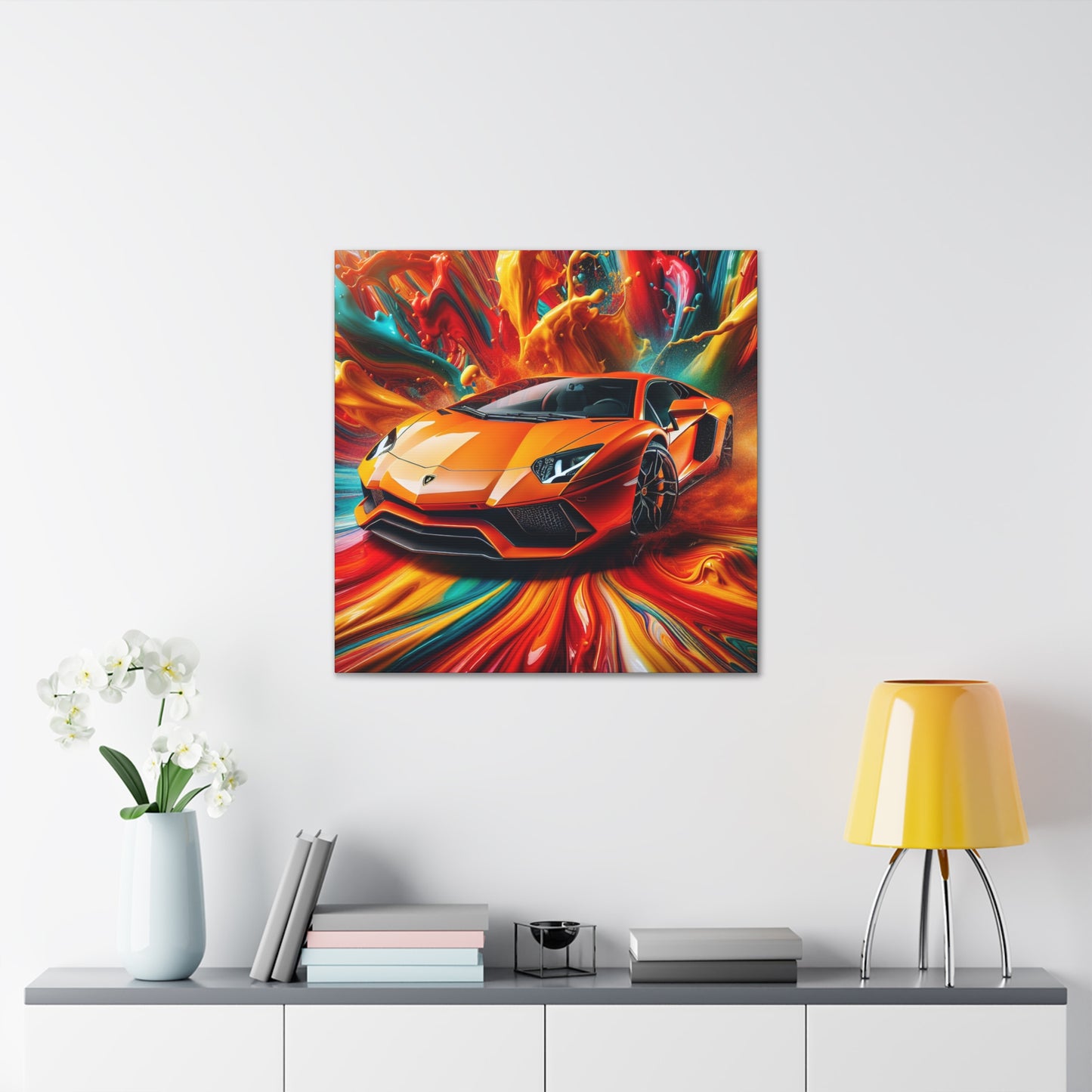 Lamborghini Aventador Wall Art, High-End Luxury Car Canva Painting, Home Decor, Perfect Gift for Car Enthusiasts and Collectors