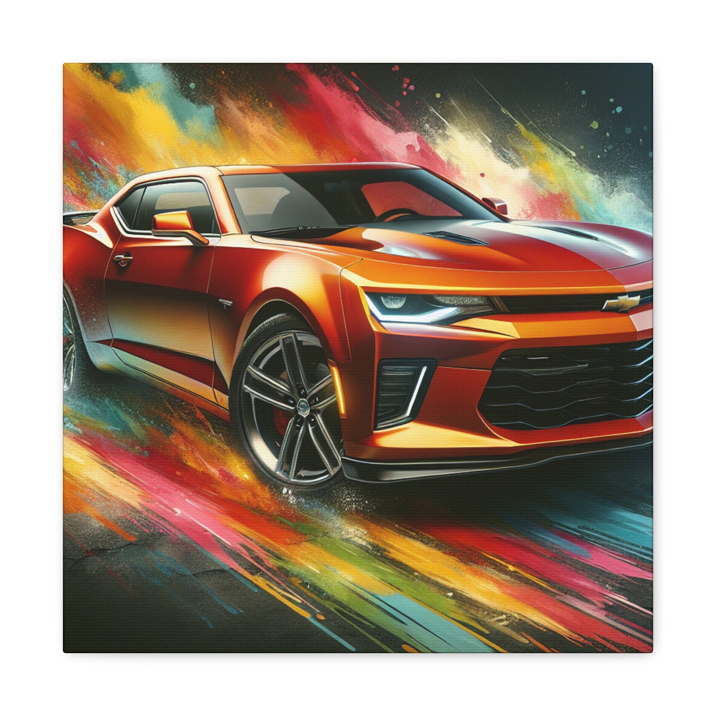 Chevrolet Camaro Wall Art - Large Canva Painting - Unique Home Decor for Car Lovers - Ideal Gift for Chevrolet Fans - Quality Print Artwork