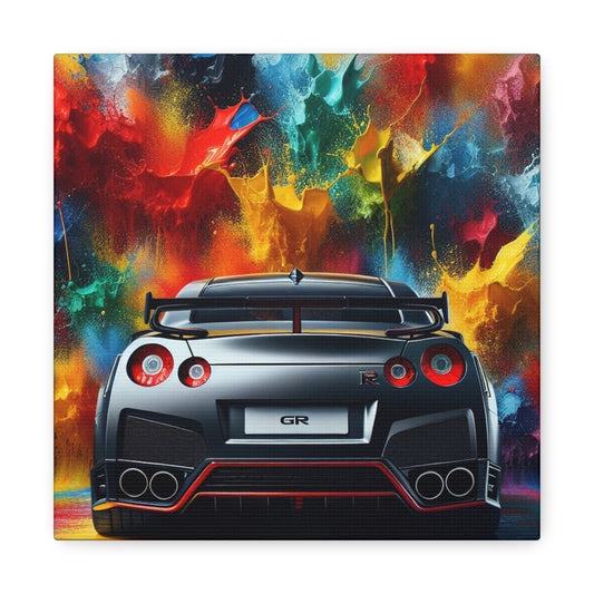 Nissan GT-R Canva Wall Art, Luxury Sport Car Print, Garage Decor, Men's Gift, High Quality Print, Unique Home Decor, Artistic Car Painting