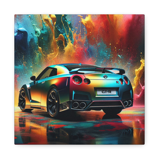 Nissan GT-R Car Canva Painting - Modern Wall Art Decor for Automotive Enthusiasts, Vehicle Inspired Home Decor, Unique Car Lover's Gift