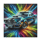Vintage Ford Mustang Wall Art, Hand-Painted Car Canva, Perfect Gift for Auto Enthusiasts, Collector's Item, Home or Office Decor