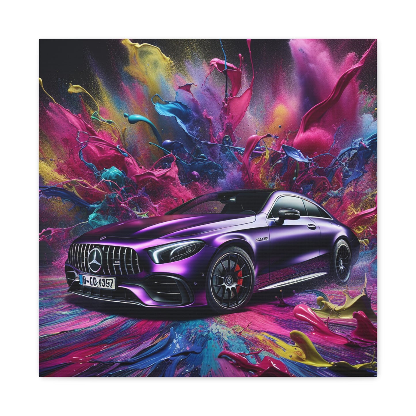 Mercedes AMG Canva Artwork, Luxury Car Painting, Wall Decor, Perfect for Garage and Man Cave, Automotive Lovers Gift